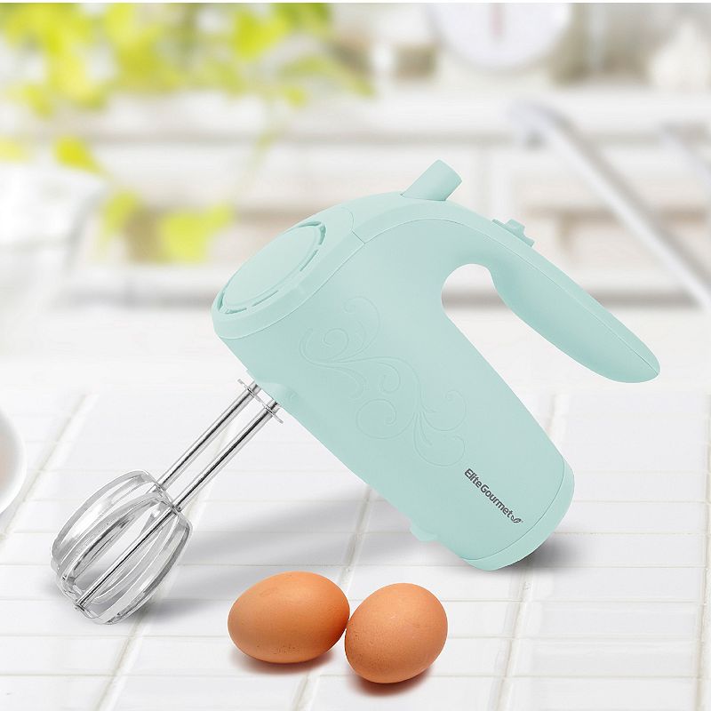 Elite 5-Speed Hand Mixer with Beater Storage