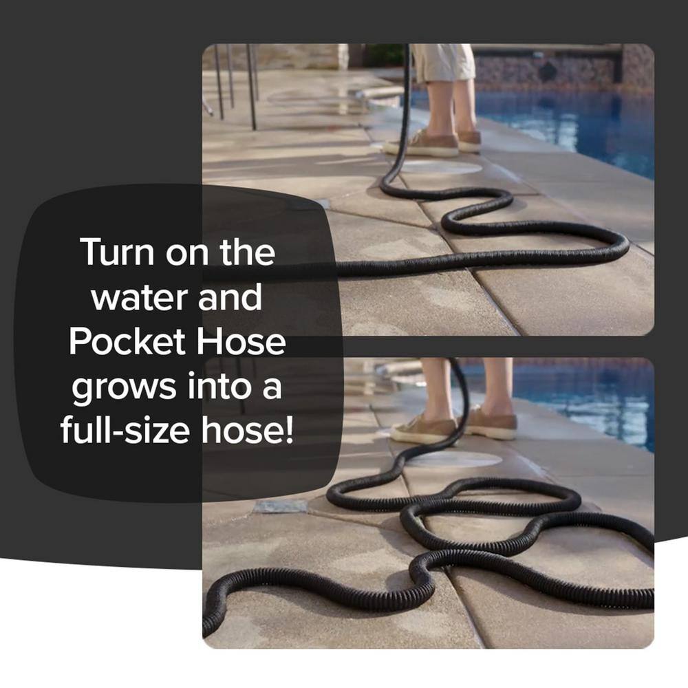 Pocket Hose Silver Bullet 34 in. Dia x 100 ft. Lightweight Kink-Free Expandable Water Garden Hose 13490-6