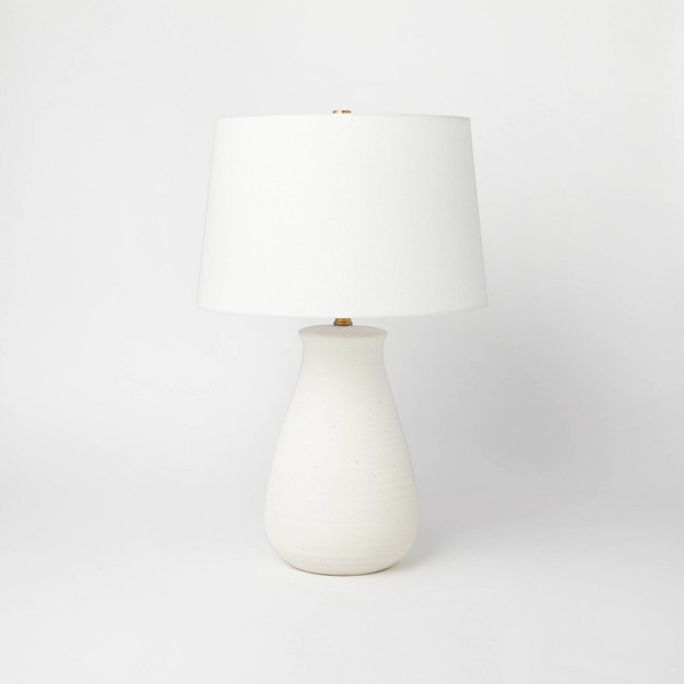 Ceramic Speckled Table Lamp White includes Led Light Bulb Designed With Studio Mcgee