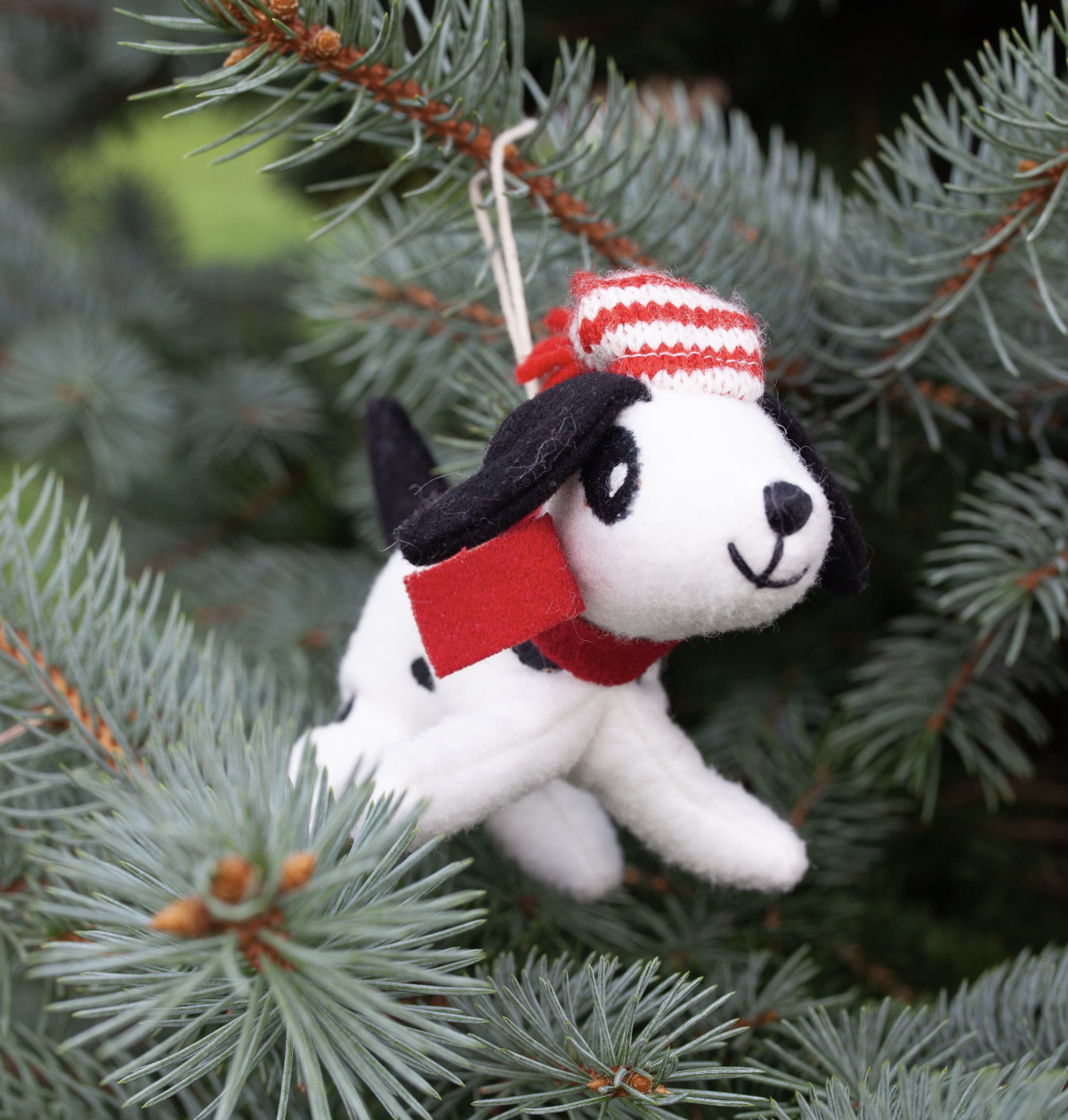 Assorted Plush Winter Dog Ornaments - Set of 3