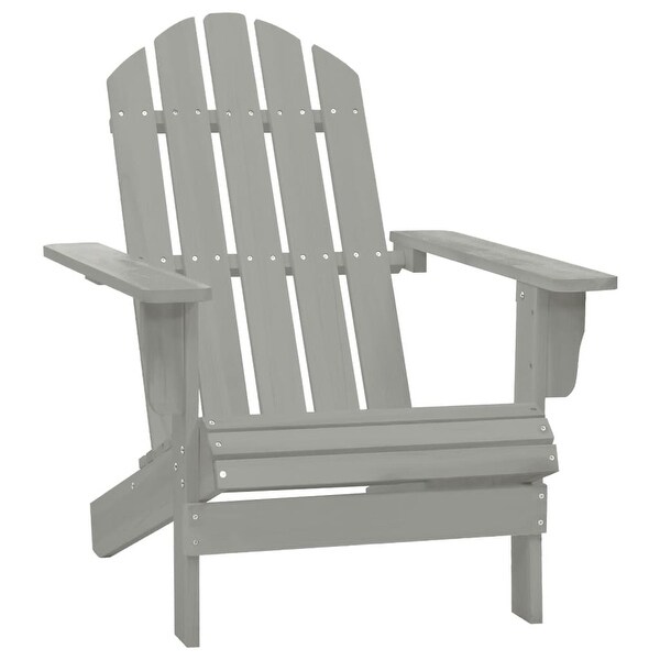 vidaXL Patio Chair Wood Gray