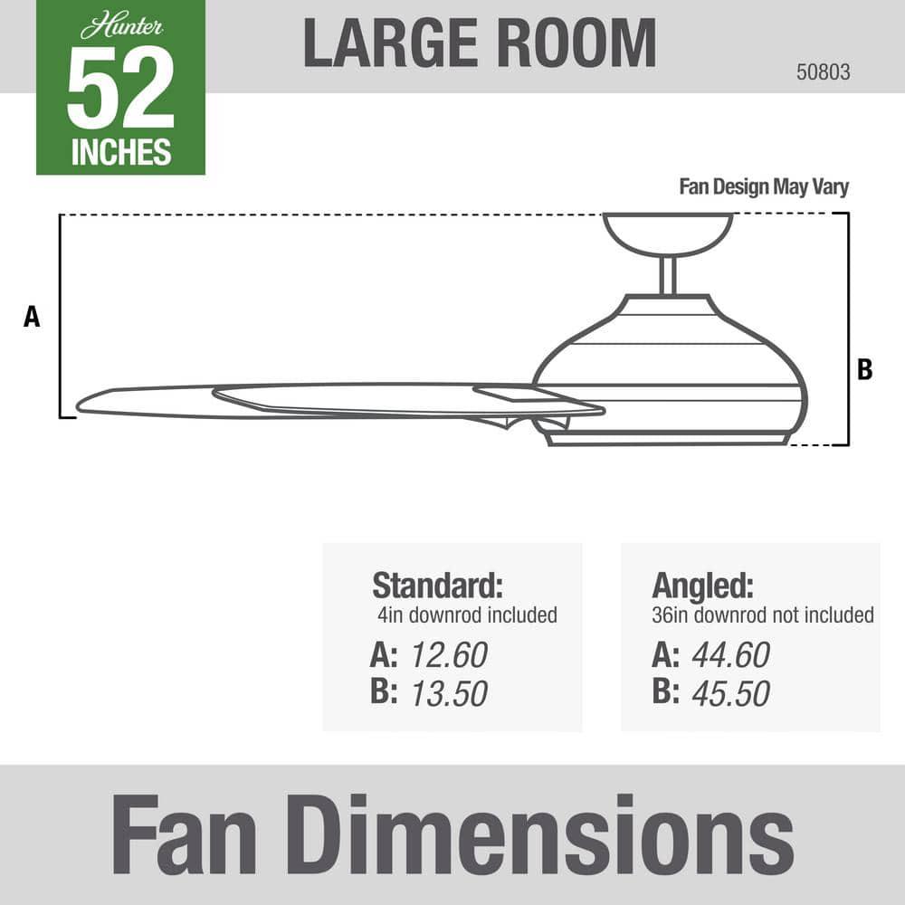 Hunter Crescent Falls 52 in IndoorOutdoor Galvanized Ceiling Fan with Wall Control