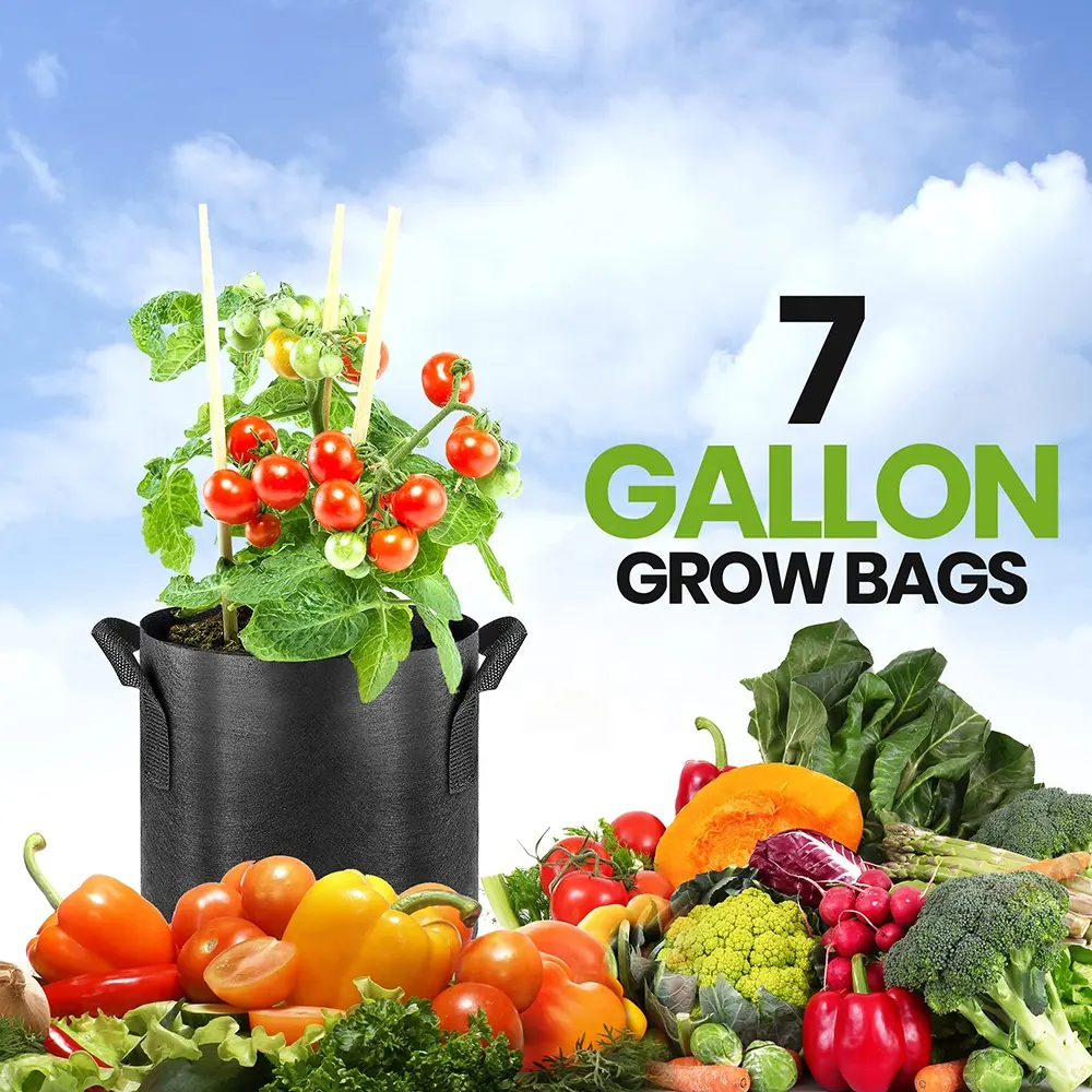 OEM Hot s 7 Gallon Grow Bags Nursery Pots Fabric Flower Planting Pots For Vegetables Grow Pots