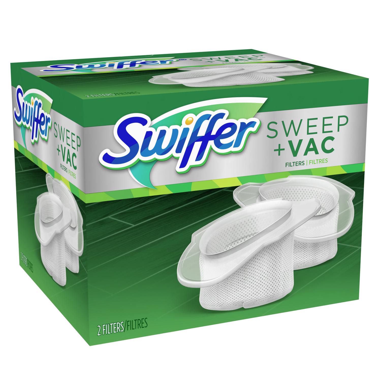 Swiffer SweeperVac Vacuum Filter For Snaps into place 2 pk