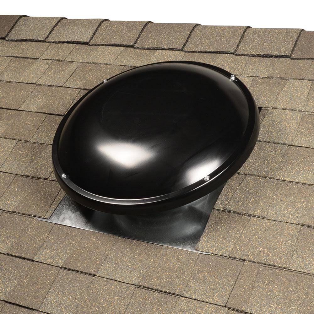 Master Flow 1250 CFM Black Galvanized Quick Connect Power Roof Mount Attic Fan ERV5BLQCT