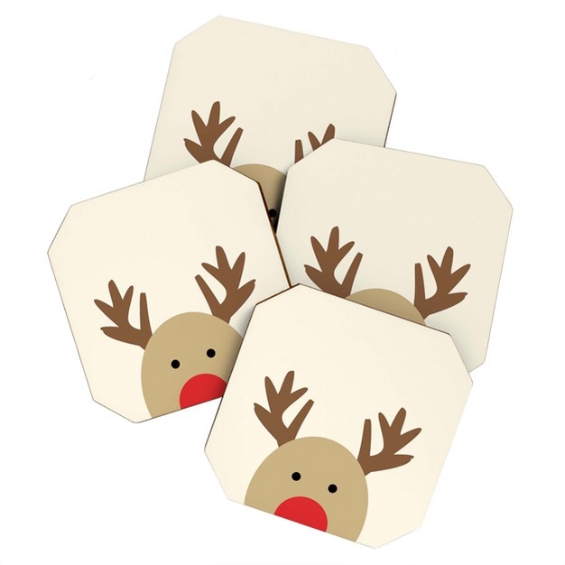 Allyson Johnson Reindeer Coaster Set deny Designs