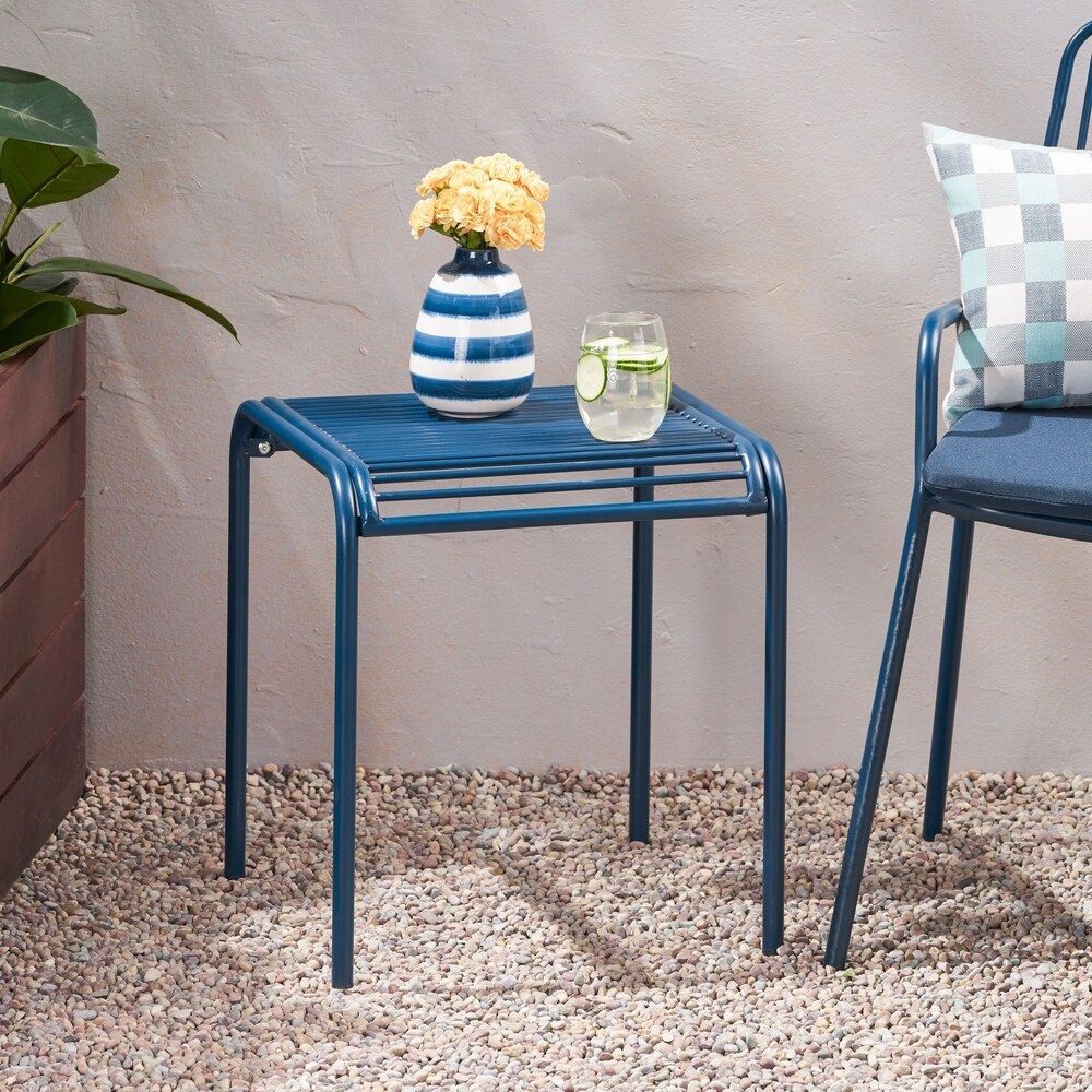 Boston Outdoor Modern Side Table by Christopher Knight Home