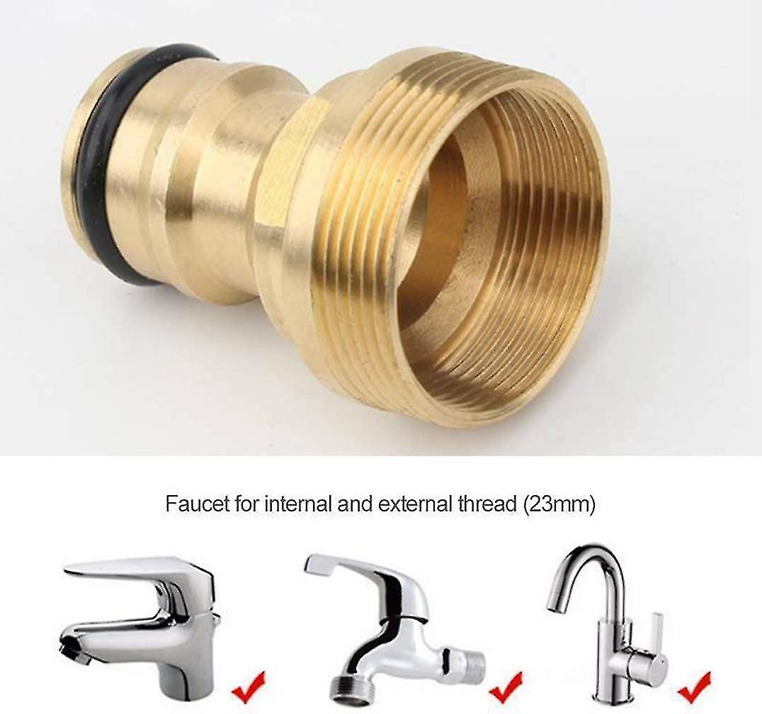 Tap To Garden Attachment - Brass | Kitchen Sink To Garden Hose Connector | Indoor and Outdoor Fittings | Leakproof and Anti-rust | Universal Standard Fitt