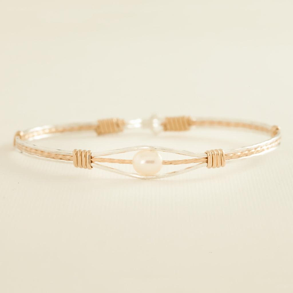 Ronaldo Jewelry  Guardian Angel Bracelet in 14K Gold and Argentium Silver