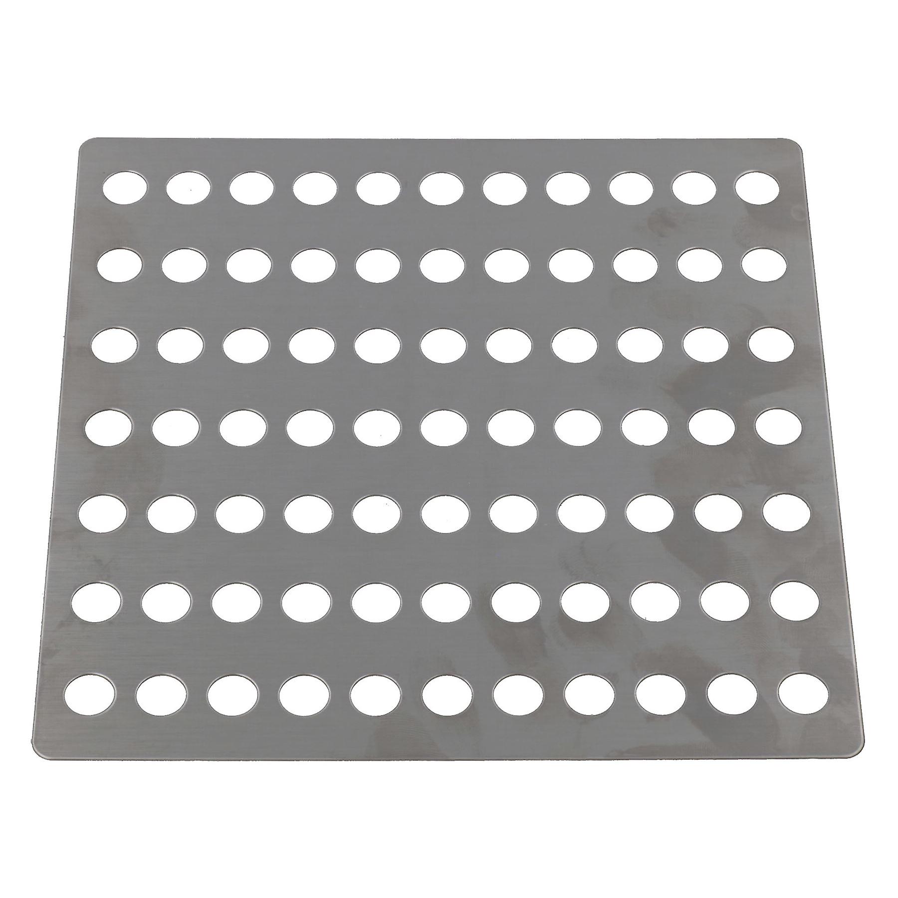 Stainless Steel Flat Drain Guard Cover Plate Grid 150mm x 150mm Rustproof 4pc