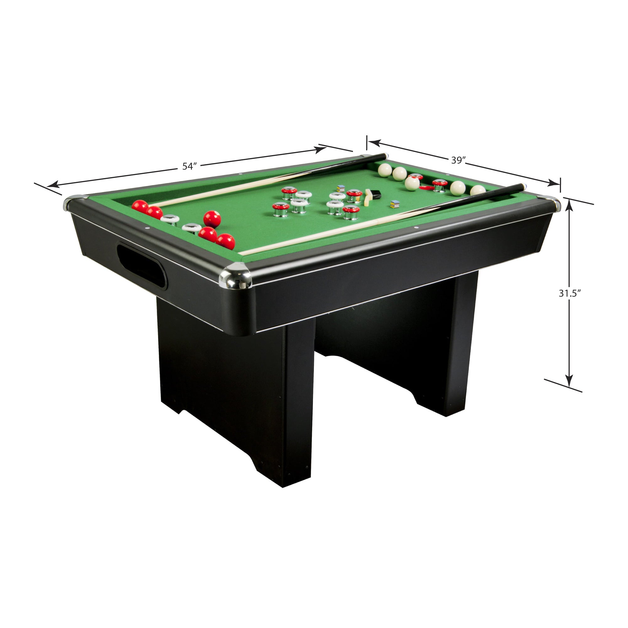 Hathaway Renegade Slate Bumper Billiard Pool Table, 54In., Green