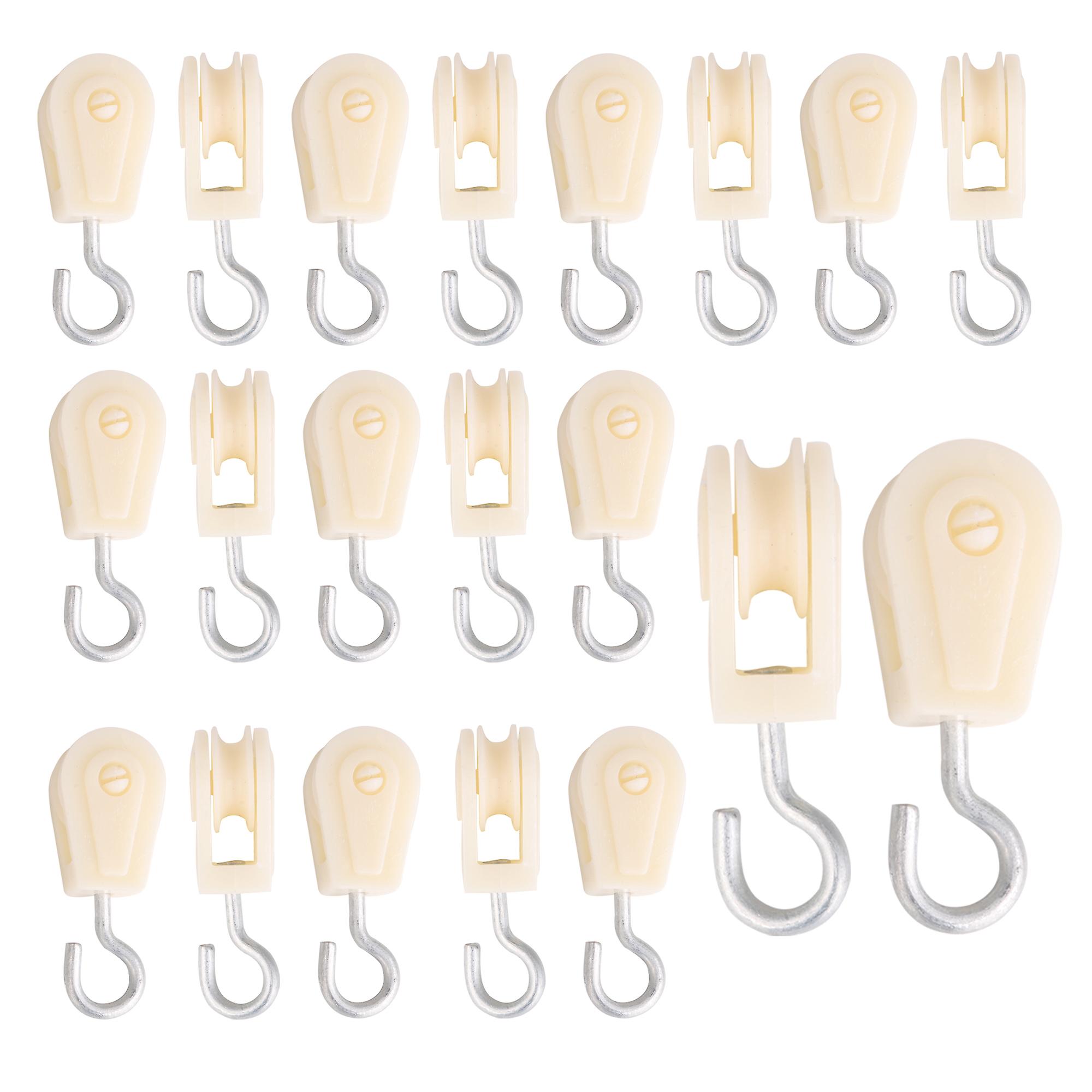 20Pcs Snap Hook Roller 2.36x0.87Inch for Crane Hanging Pulley Block