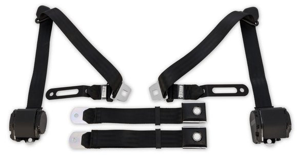 Scott Drake SB-3P-BK-PBSB Seat Belt Fits 68-73 Mustang