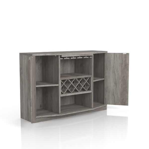 Wilkinson Vintage Gray Oak Buffet and Sideboard with Wine Storage