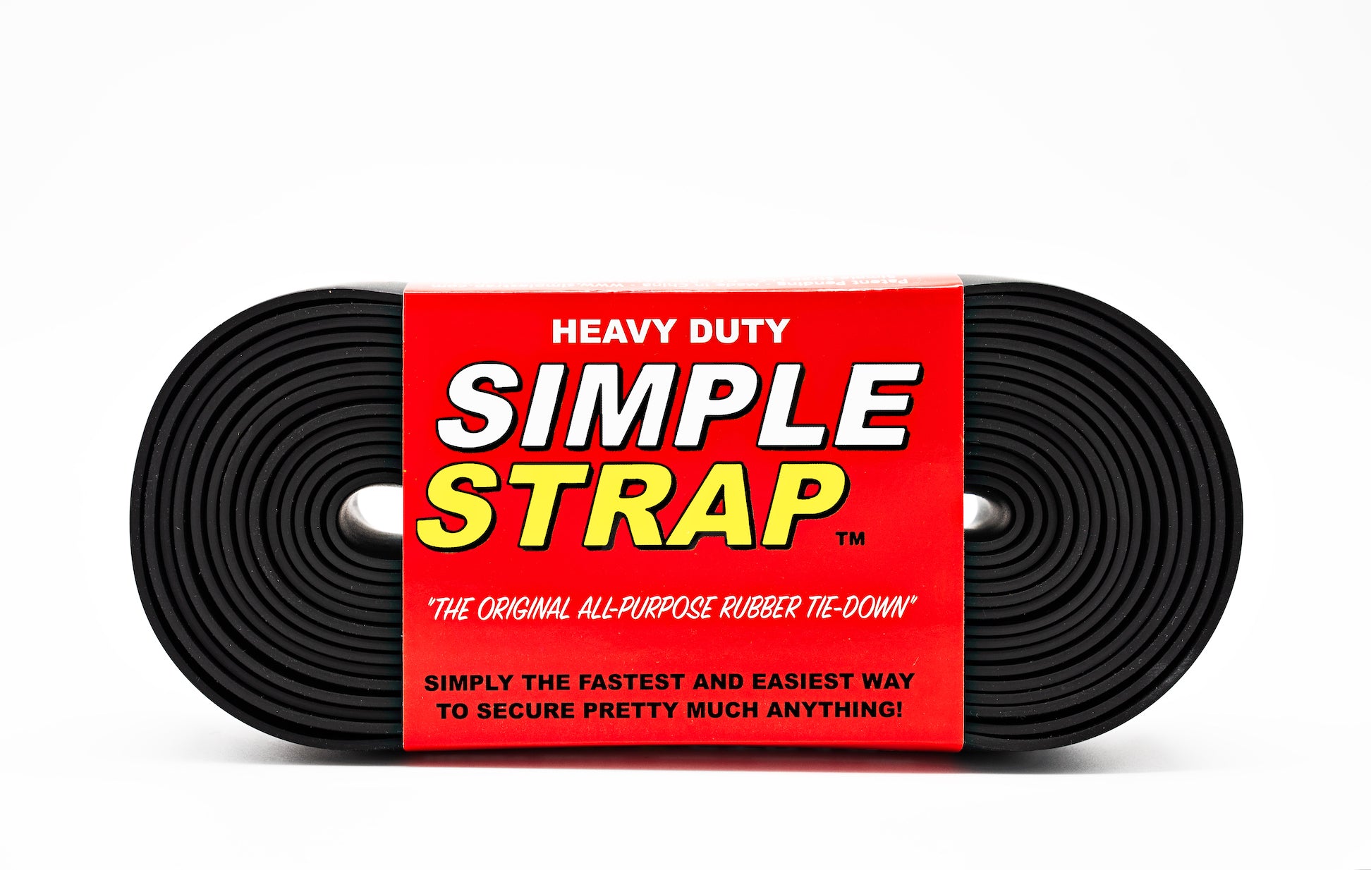 Simple Strap SS-2 20' X 3mm X 40mm Black Heavy Duty Rubber Tie Down Strap