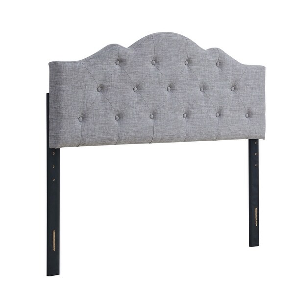 Charlie Upholstered Tufted Round Headboard - - 35372119