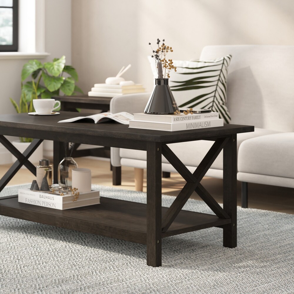 Classic Solid Wood Farmhouse Coffee Table