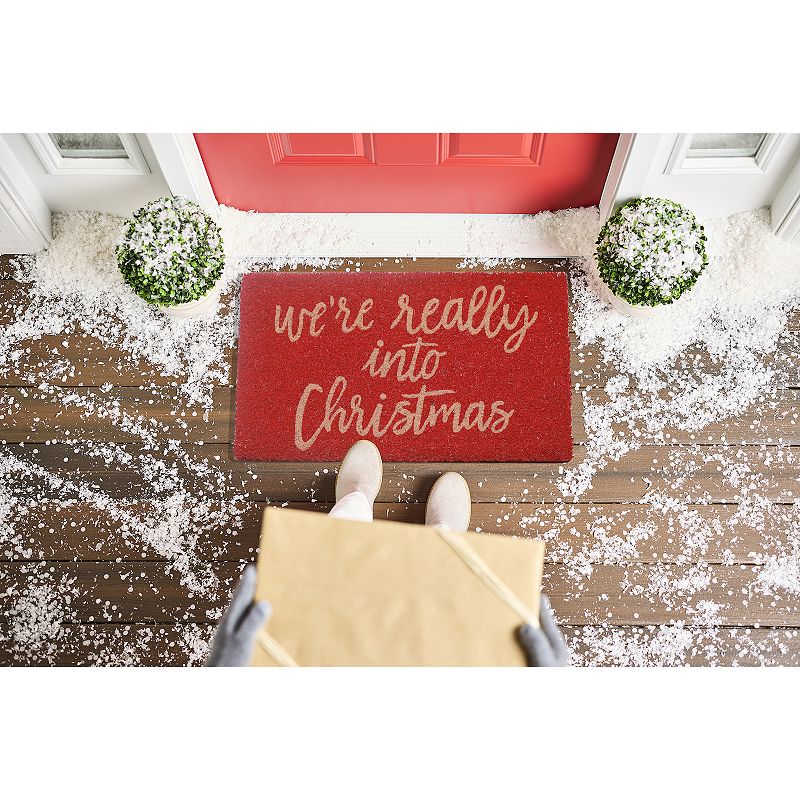 St. Nicholas Square We Are Into Christmas Doormat