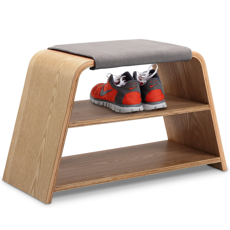 Leta Storage Bench Seat - 45cm - Ash + Grey