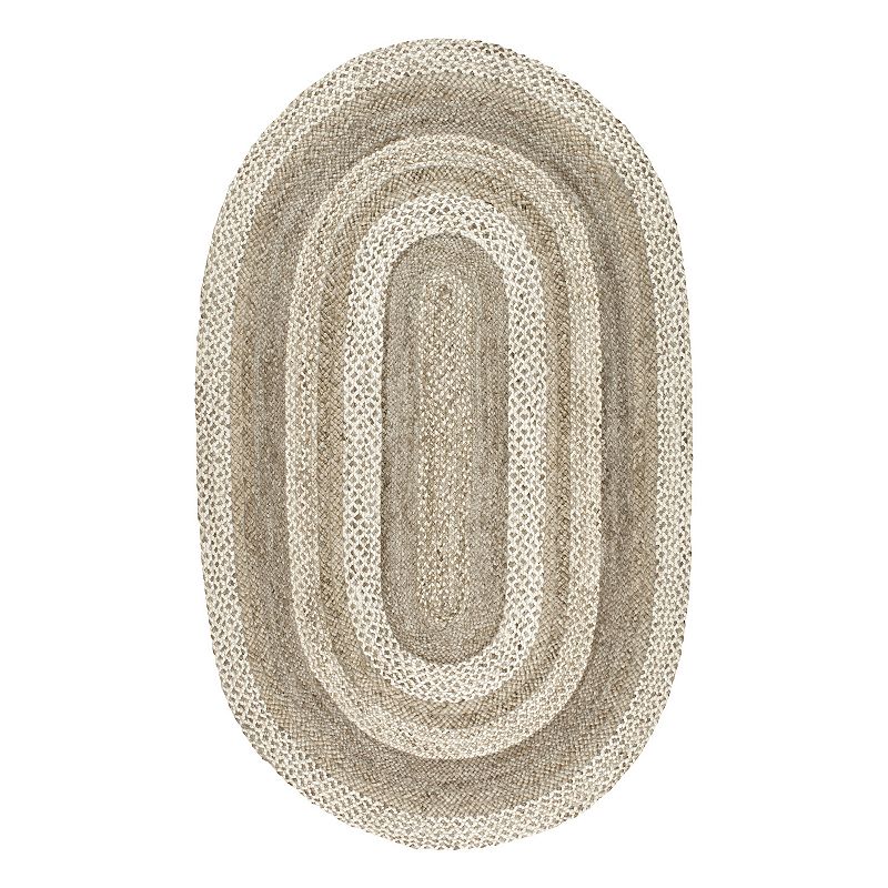 nuLoom Charlene Braided Border Jute Area Rug