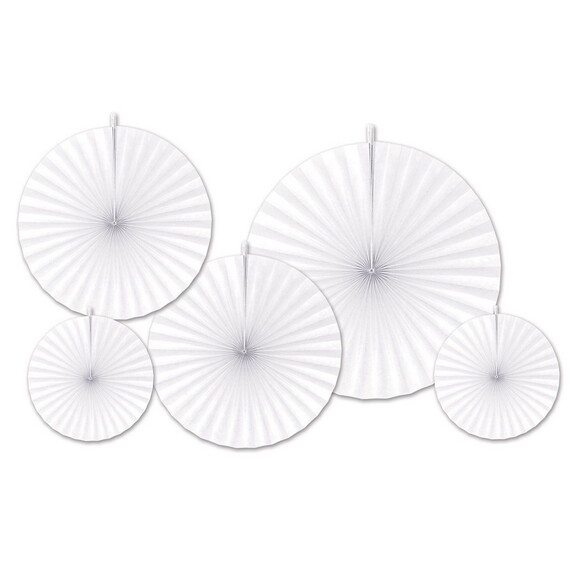 Beistle 52180 W Accordion Paper Fans  white2 8  ...