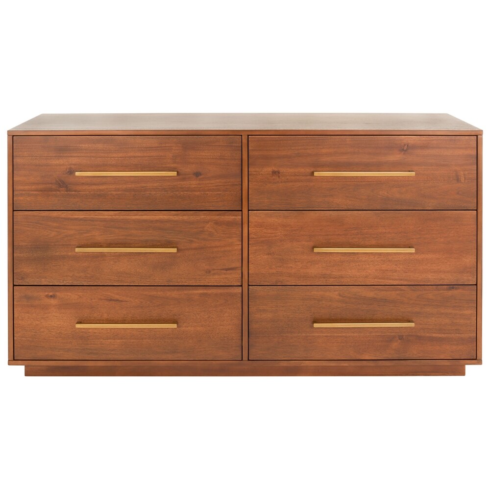 SAFAVIEH Couture Lawson 6 drawer Dark Chocolate Brown Dresser