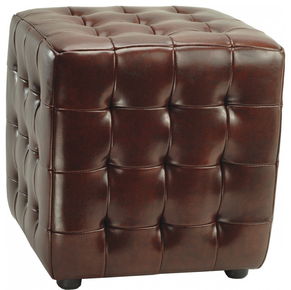 Stewart Ottoman Set of 2 Black/ Cordovan   Modern   Footstools And Ottomans   by Virgil Stanis Design  Houzz