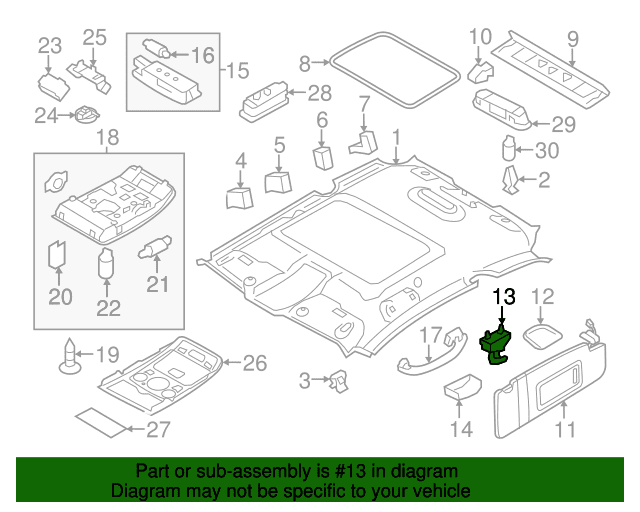 Genuine OE Audi Bracket - 8W0-857-562-A-DX6