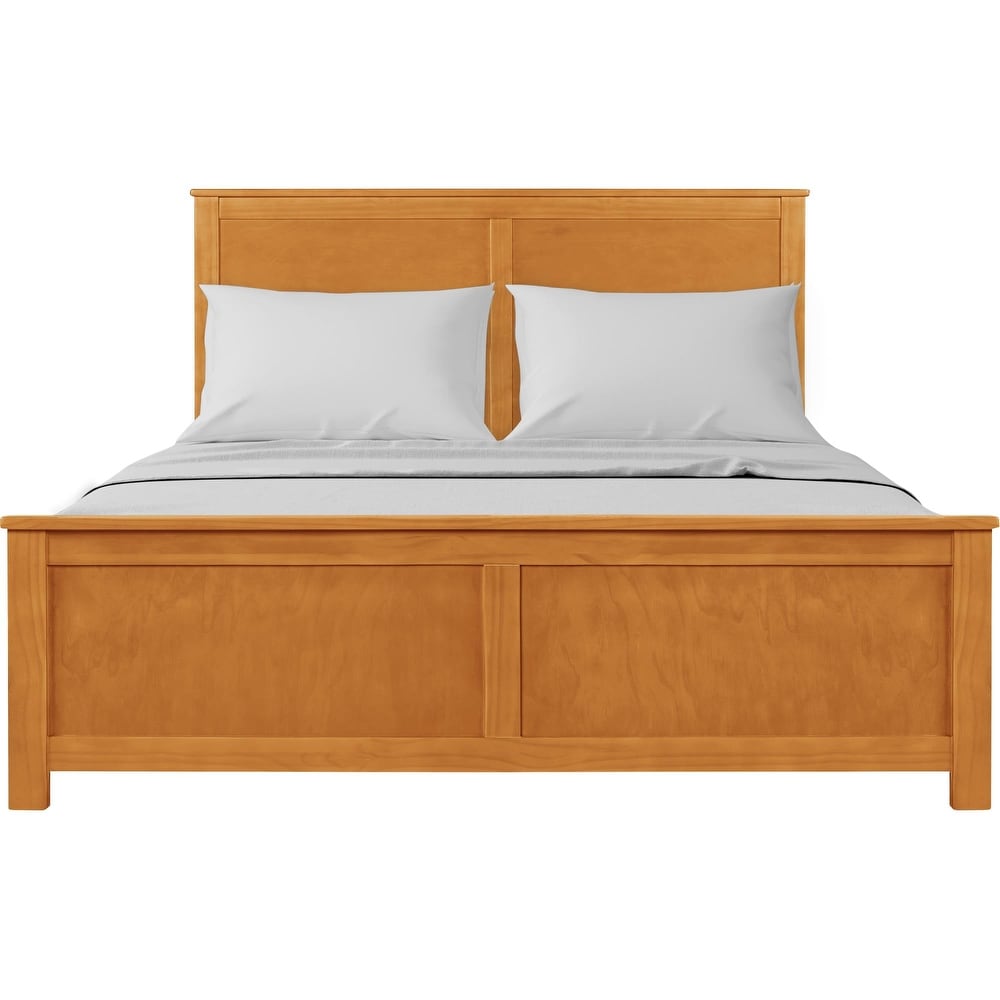 Winston Wooden Platform Bed with Paneled Headboard