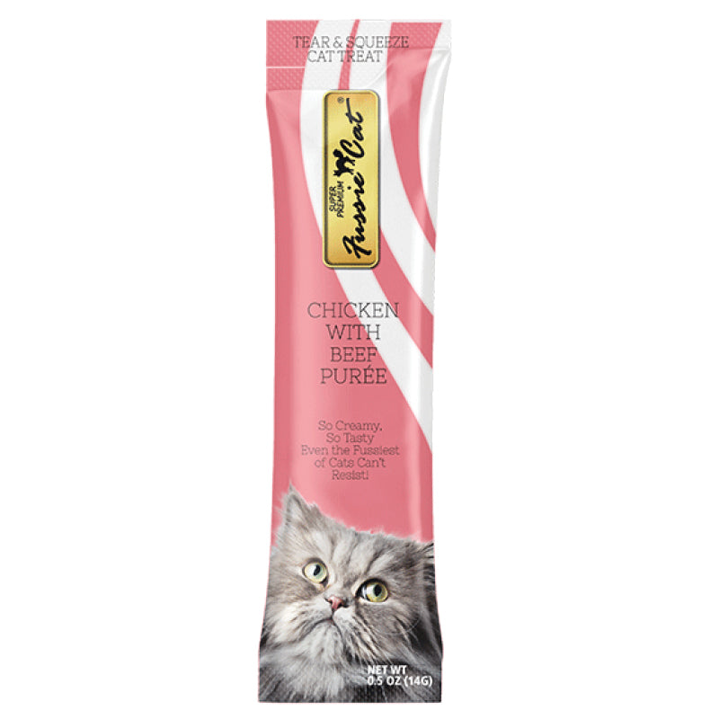 Fussie Cat Puree Chicken with Beef Cat Treat