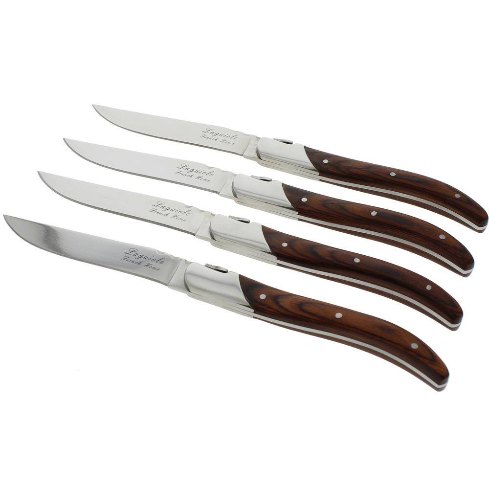 Laguiole 4-Piece Connoisseur Rosewood Steak Knives LG002