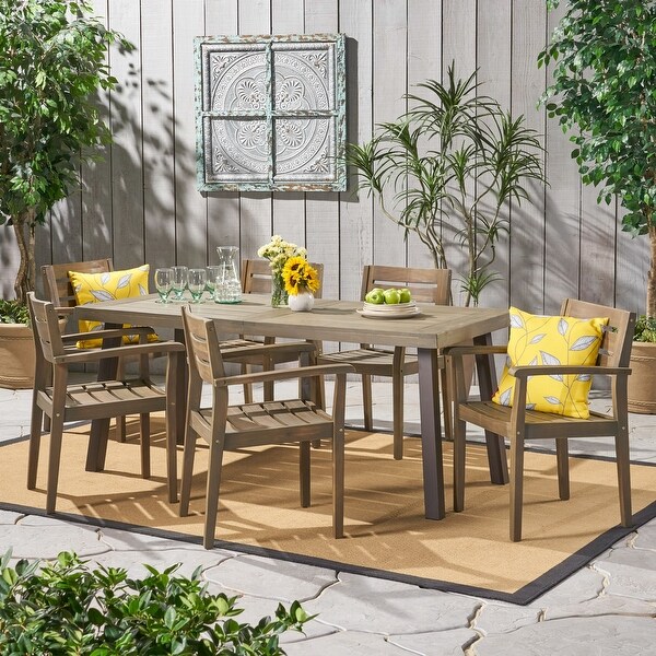 Avon Acacia Outdoor 7piece Patio Dining Set by Christopher Knight Home