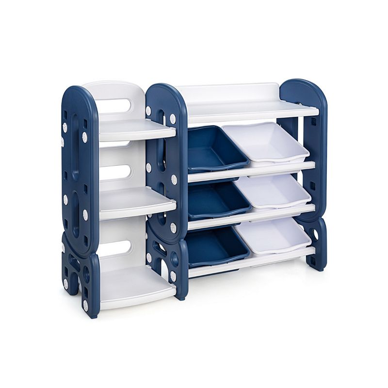 Kids Toy Storage Organizer with Bins and Multi-Layer Shelf for Bedroom Playroom