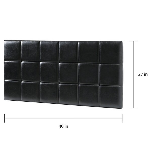 LYKE Home Faux Leather Twin-size Wall Mounted Headboard - - 13329055