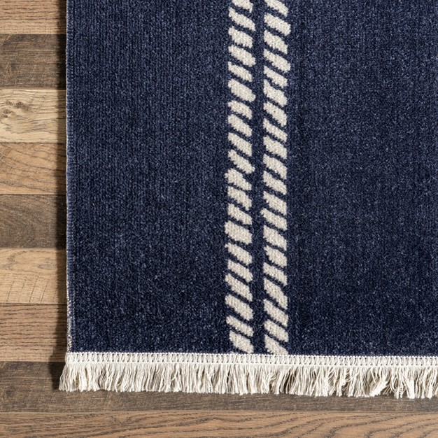 Nuloom Ida Coastal Ropes Indoor outdoor Fringe Area Rug