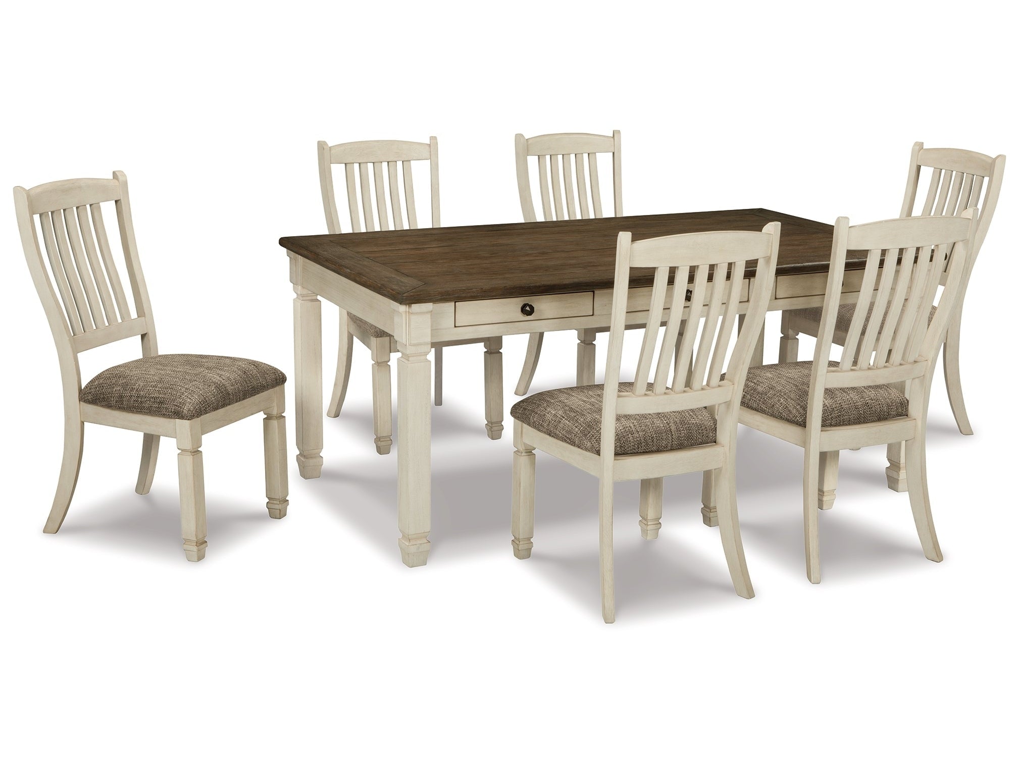 (Online Special Price) Bolanburg Two-tone Dining Table with 6 Chairs