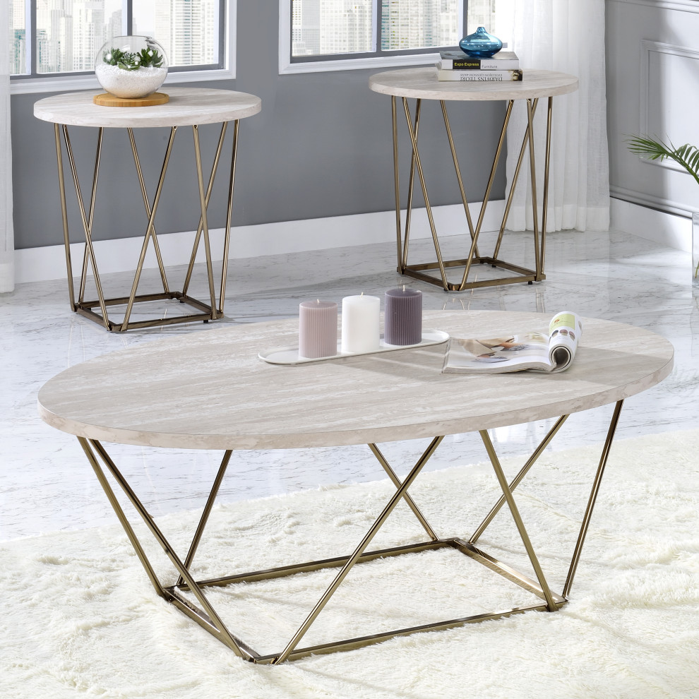 Rowyn Occasional Table Set (Set of 3)   Contemporary   Coffee Table Sets   by HedgeApple  Houzz