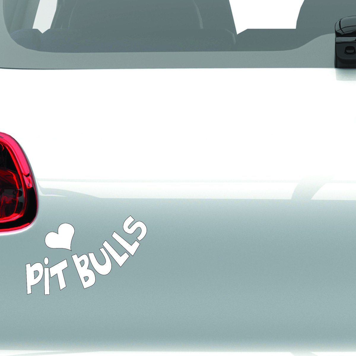 Imagine This Company Heart Pitbulls Car Window Decal