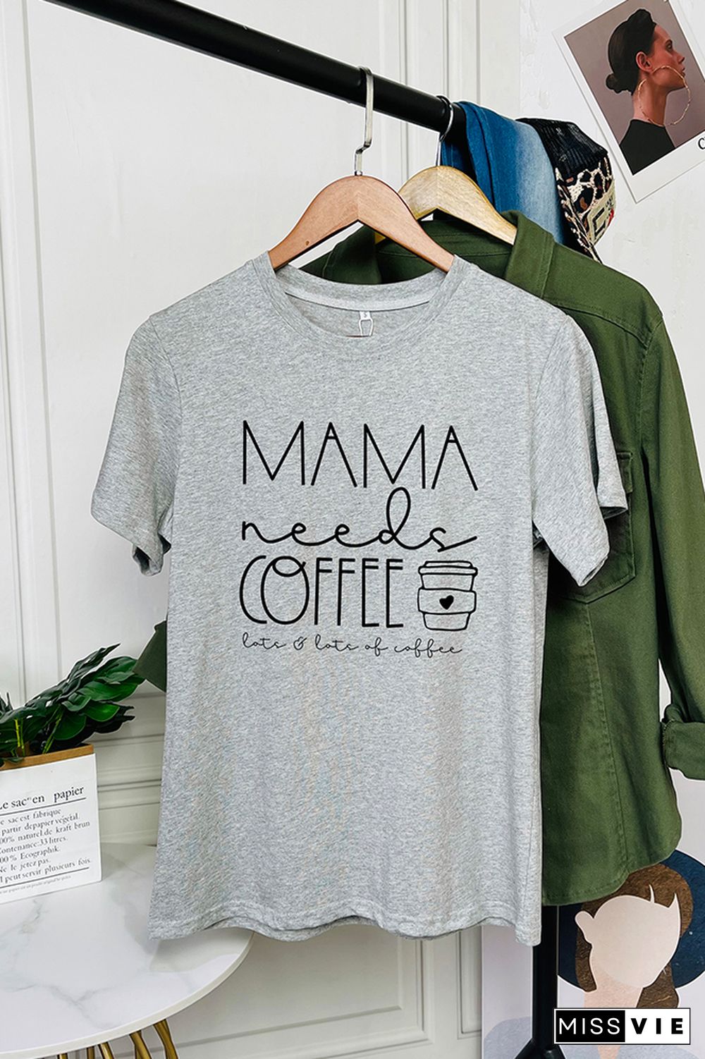 Mama Needs Coffee Short Sleeve Graphic Tee Wholesale