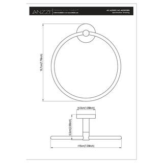 ANZZI Caster Series Towel Ring in Polished Chrome AC-AZ005