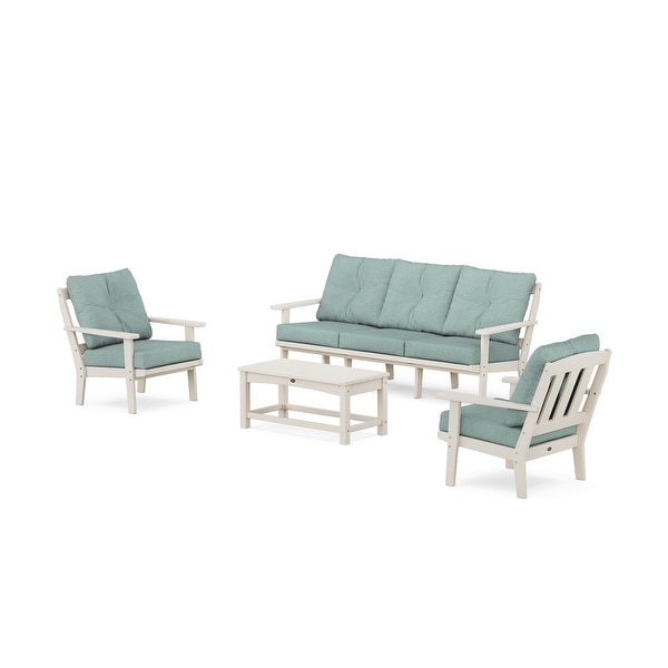 Trex Outdoor Furniture Cape Cod 4Piece Deep Seating Set with Sofa