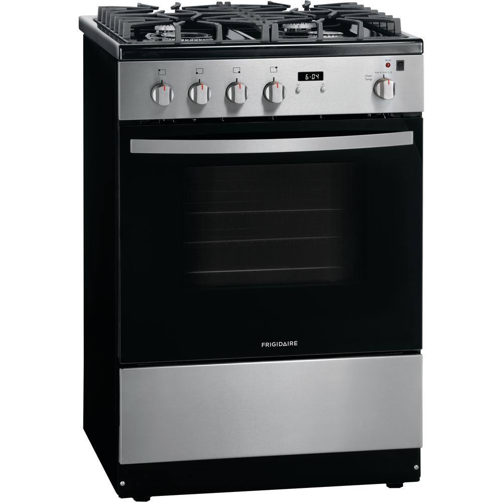 Frigidaire 24 in. 1.9 cu. ft. Freestanding Gas Range with Manual Clean in Stainless Steel FFGH2422US