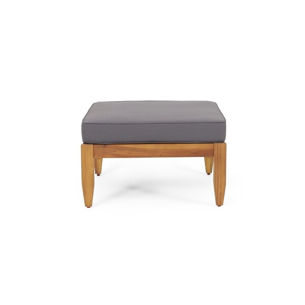 Sloane Outdoor Acacia Wood Coffee Table with Ottomanby Christopher Knight Home