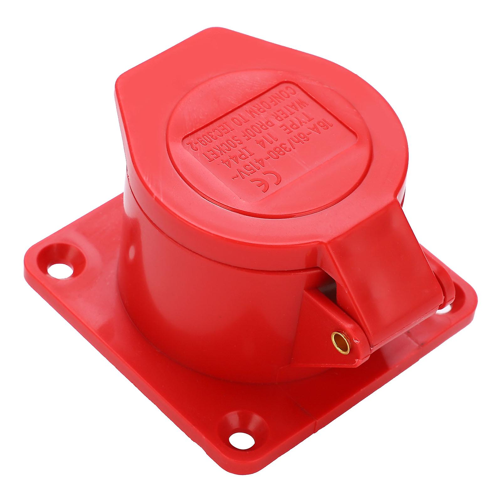 16a 4pin Industrial Socket 3 Phase Ip44 Waterproof Explosion Proof Concealed Installation 380-415v 3p+e