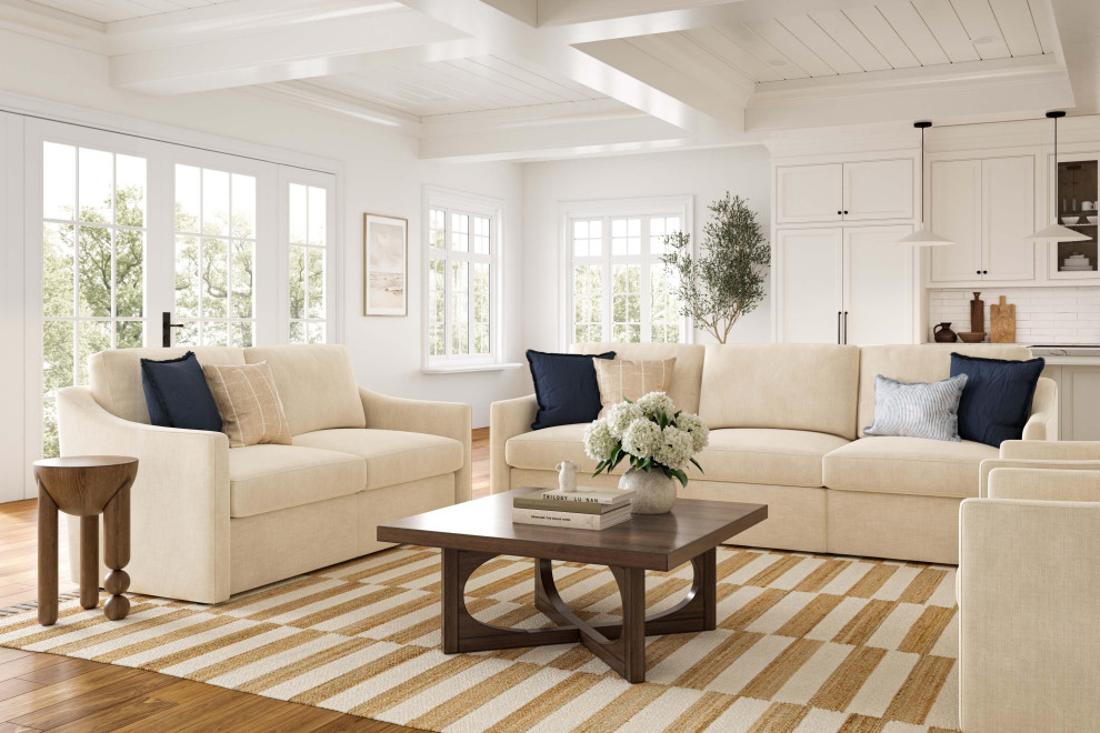 Aiden Beige Modular Sofa   Beige   Transitional   Sofas   by First of a Kind USA Inc  Houzz