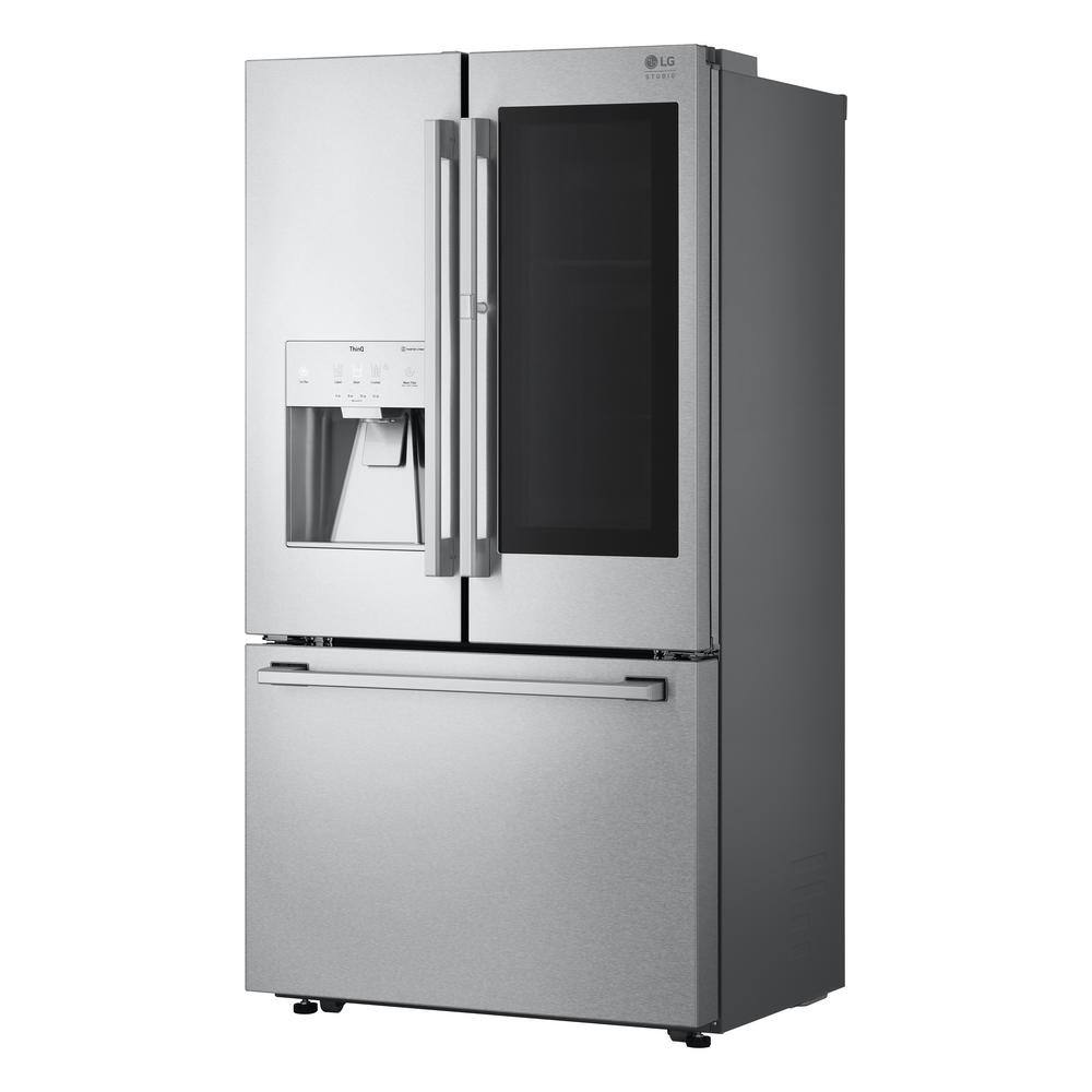 LG STUDIO 24 cu. ft. French Door Refrigerator with Instaview Door-in-Door Craft Ice Maker in PrintProof Stainless Counter Depth SRFVC2416S