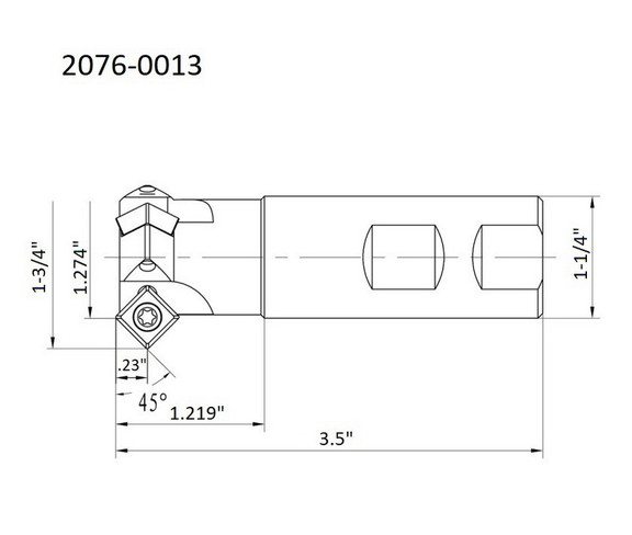 ABS Import Tools 45 DEGREE 1 3/4 X 1 1/4 SHANK 3 ...