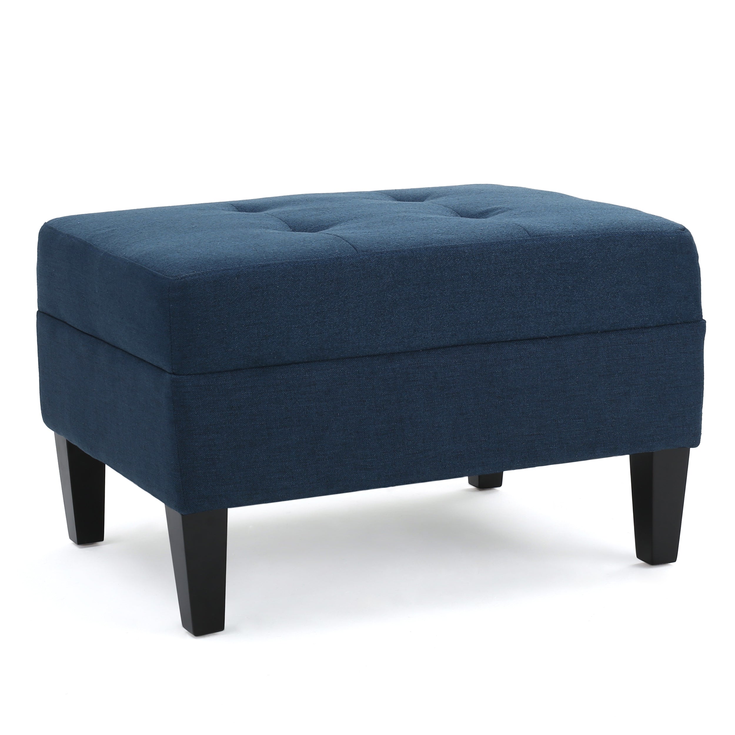 Zahra Contemporary Tufted Fabric Ottoman