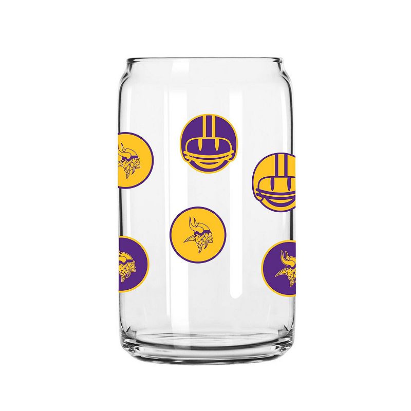 Minnesota Vikings 16oz. Smiley Can Glass