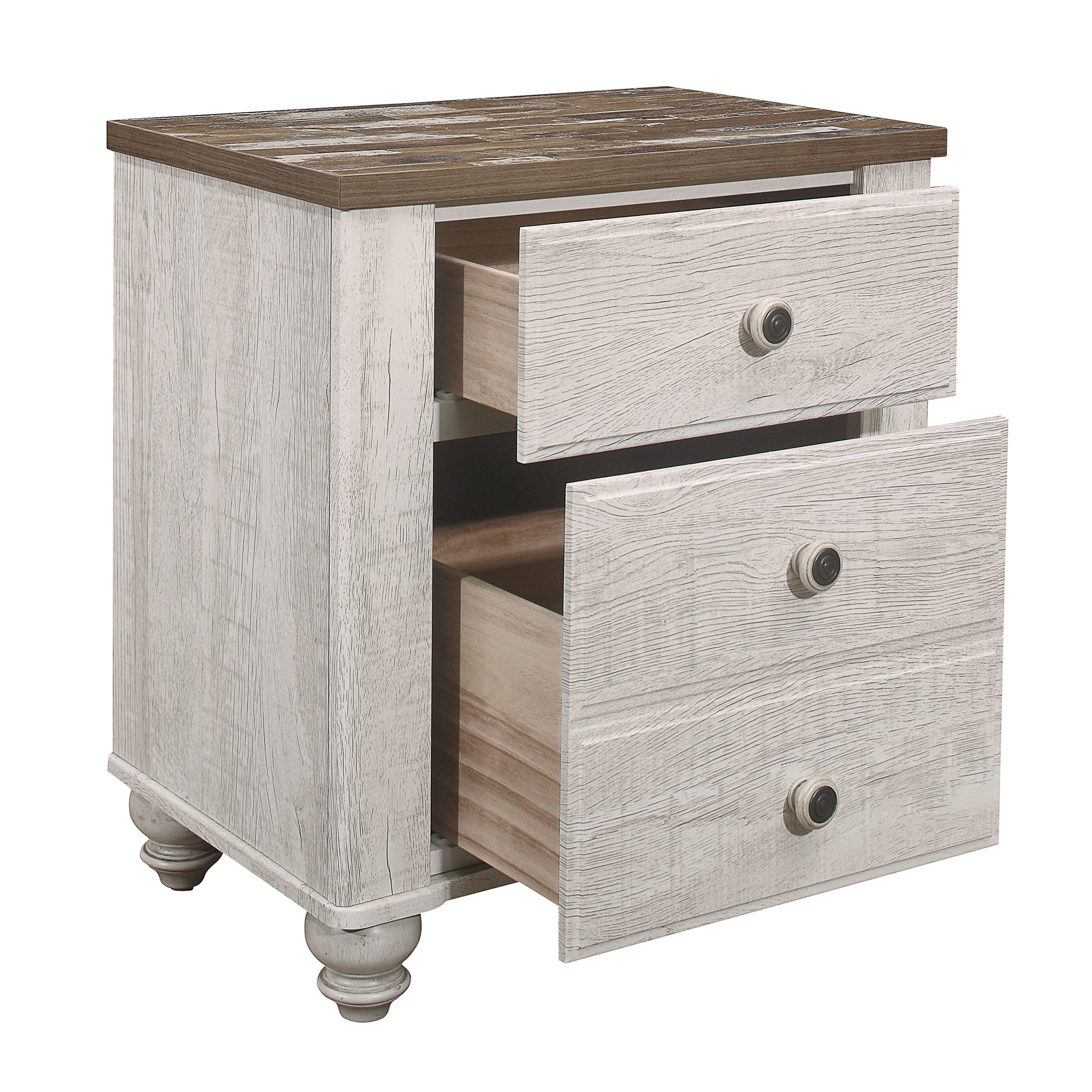 OakvillePark Knowles Nightstand, Antique White/Brown